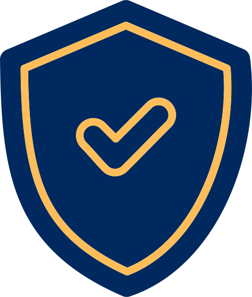 Shield with check mark